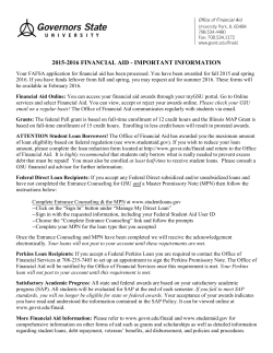 15-16 Important F.A. Info