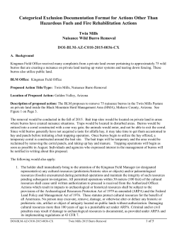 Categorical Exclusion Document