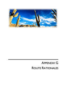Appendix G - Route Rationales