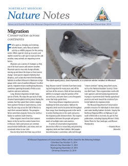 Northeast Nature Notes, October-November-December 2014