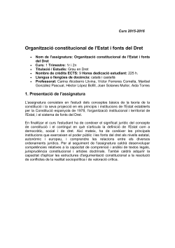 Organizaci n constitucional y Fuentes del Derecho