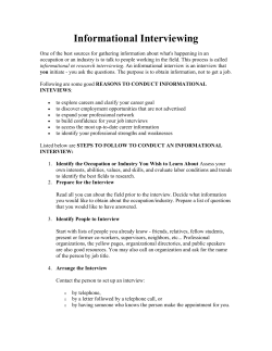 Informational Interviewing