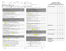 Sample Student Educational Plan