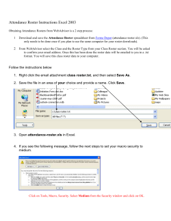 Instructions Excel 2003