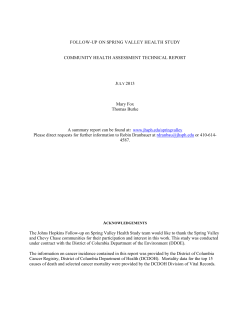 Community Health Assessment Technical Report