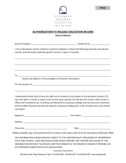 FERPA General Release Form