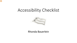 Accessibility Checklist PowerPoint