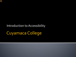 Introduction to Accessibility PowerPoint