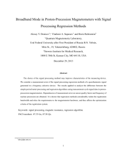 "Broadband-Mode in Proton-Precession Magnetometers with Signal Processing Regression Methods",
