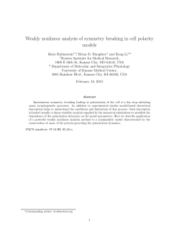 "Weakly Nonlinear Analysis of Symmetry Breaking in Cell Polarity Models",