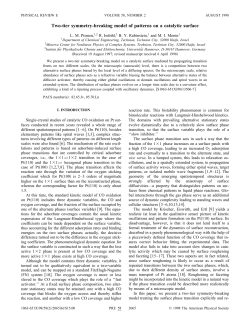 "Two-Tier Symmetry-Breaking Model of Patterns on a Catalytic Surface''