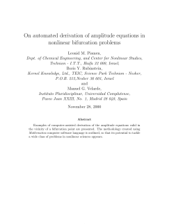 "On Automated Derivation of Amplitude Equations in Nonlinear Bifurcation Problems''