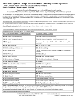 Bachelor of Arts in Liberal Studies