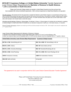 Bachelor of Science in Health Science