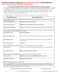 General Education Requirements