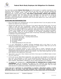 Federal Work-Study Job Obligation Form