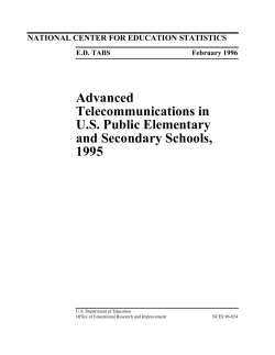 Advanced Telecommunications in U.S. Public Elementary and Secondary Schools, 1995