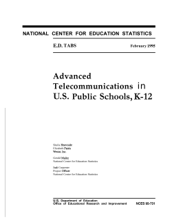 Advanced Telecommunications in U.S. Public Schools, K-12