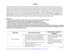 Kinetics Module for Students