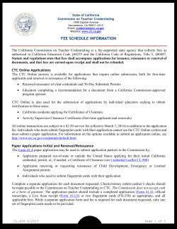 State Of California Commission On Teacher Credentialing Fee Payment Schedule