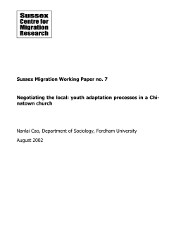 Negotiating the local: youth adaptation processes in a Chinatown church [PDF 166.77KB]