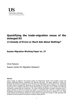 Quantifying the trade-migration nexus of the enlarged EU: A Comedy of Errors or Much Ado About Nothing? [PDF 454.57KB]