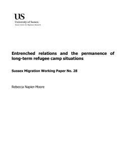 Entrenched relations and the permanence of long-term refugee camp situations [PDF 124.80KB]