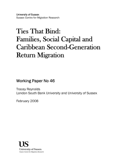 Ties That Bind: Families, Social Capital and Caribbean Second-Generation Return Migration [PDF 241.32KB]