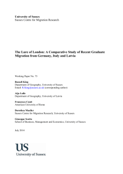 The Lure of London: A Comparative Study of Recent Graduate Migration from Germany, Italy and Latvia [PDF 523.45KB]