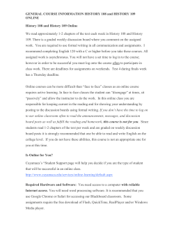 General Course Information