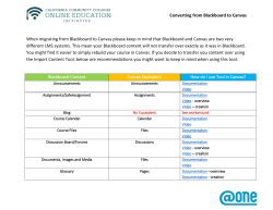 Blackboard to Canvas Migration Guide
