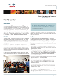 CCNA Exploration Curriculum Information