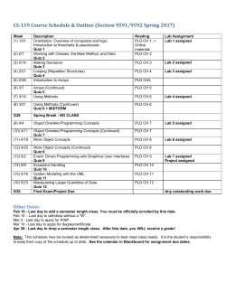 Spring Course Outline