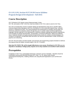 Fall Syllabus