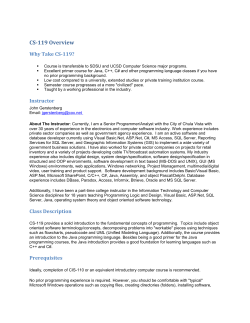 Course Overview (Why Take CS-119?)