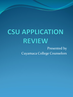 csu application review power point
