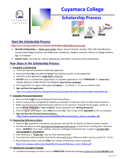 Scholarship Process Instructions - Print (Click Here)