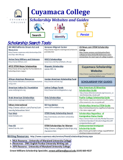 Scholarship Handout (Printable)