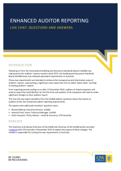 Enhanced auditor reporting: questions and answers