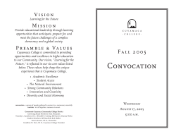 Link to Convocation Program - Fall 2005