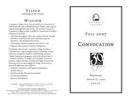 Link to the Convocation Program - Fall 2007