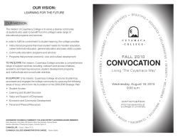 Convocation Program - Fall 2010