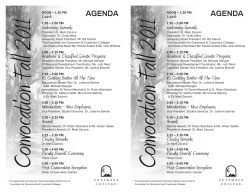 Convocation Program - Fall 2011
