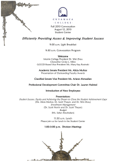 Convocation Program - Fall 2015