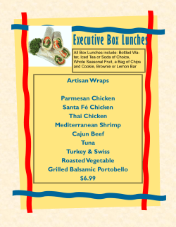 Executive Lunch Menu