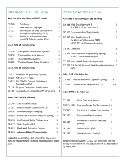 Program Changes document