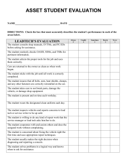 Student Evaluation Form