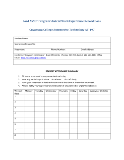 ASSET Work Experience Record Book