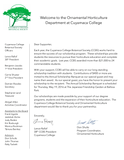 Scholarship Donation Letter