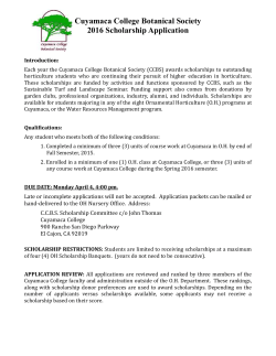 2016 CCBS Scholarship Application in pdf format
